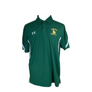 Under Armour Men's Green Loose Heatgear Short Sleeve Polo Shirt Large Livingston